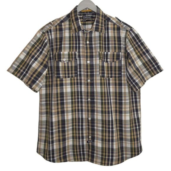 Ecko Unlimited Plaid Short Sleeve Casual Button Up Shirt XL - Picture 1 of 4